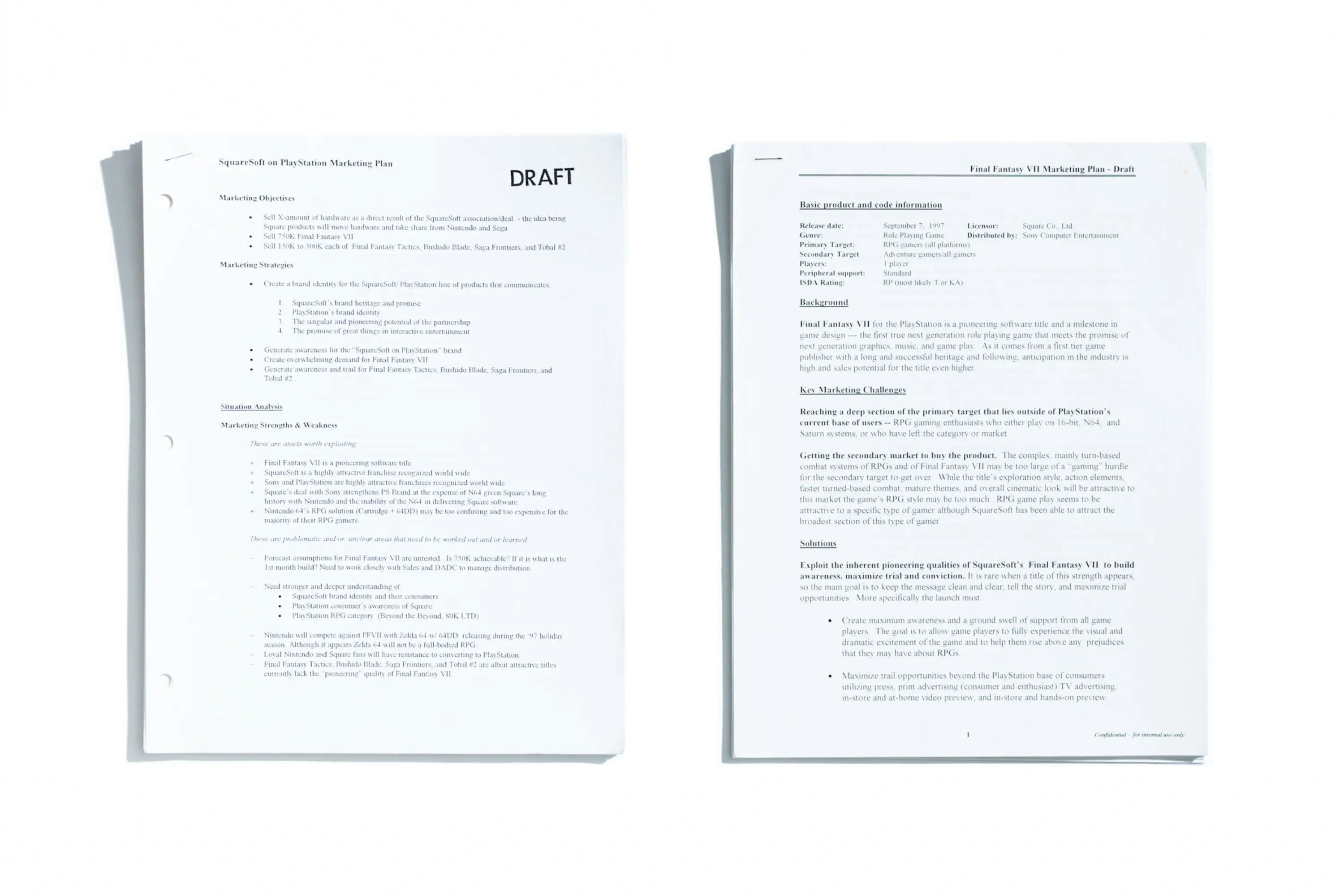 Sony’s FF7 marketing plans